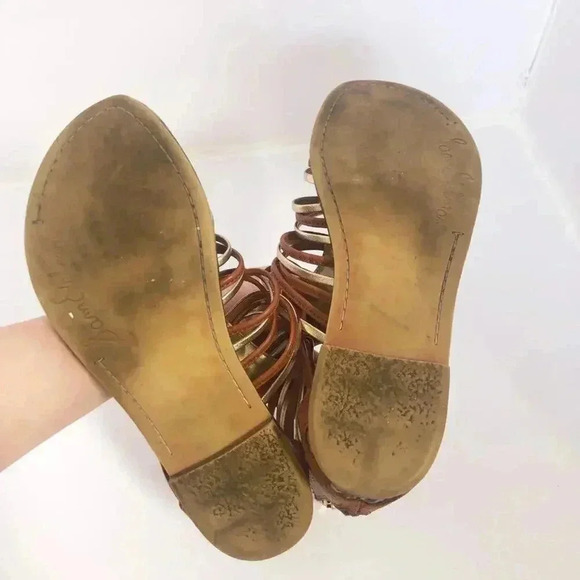 Sam Edelman Kamille Gladiator Strappy Sandals Brown and Gold Women's Size 6.5 - Picture 14 of 14